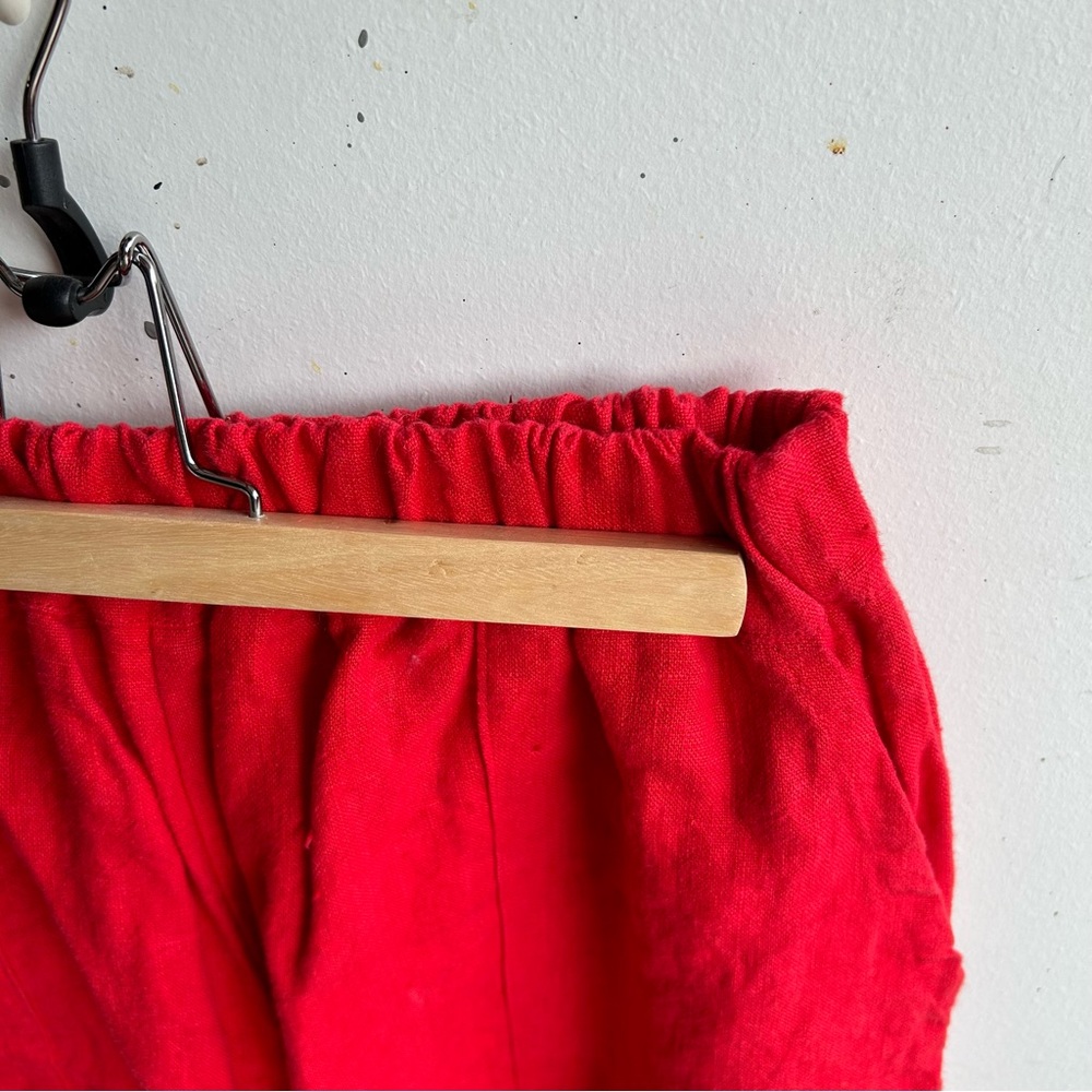 Colorblock Red and Pink Women's Shirt and Shorts Set - Picture 6 of 11